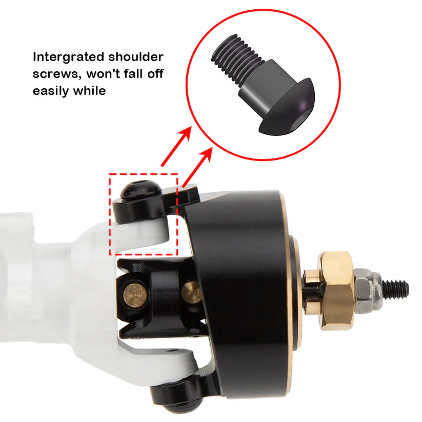 MEUS Racing SCX24 Nylon V2 Isokinetic Front Rear Axles 3-Section CVD With 52° Steering Angle for 1/24 SCX24