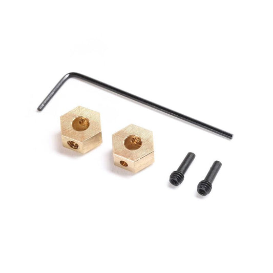Moyeu hexagonal, laiton 1.0g (2) - SCX24, AX24