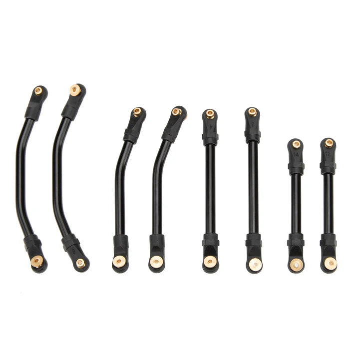 MEUS Racing 8PCS SCX24 Double Bent High Clearance Chassis Links for Axial 1/24 SCX24 C10 Bronco Wrangler