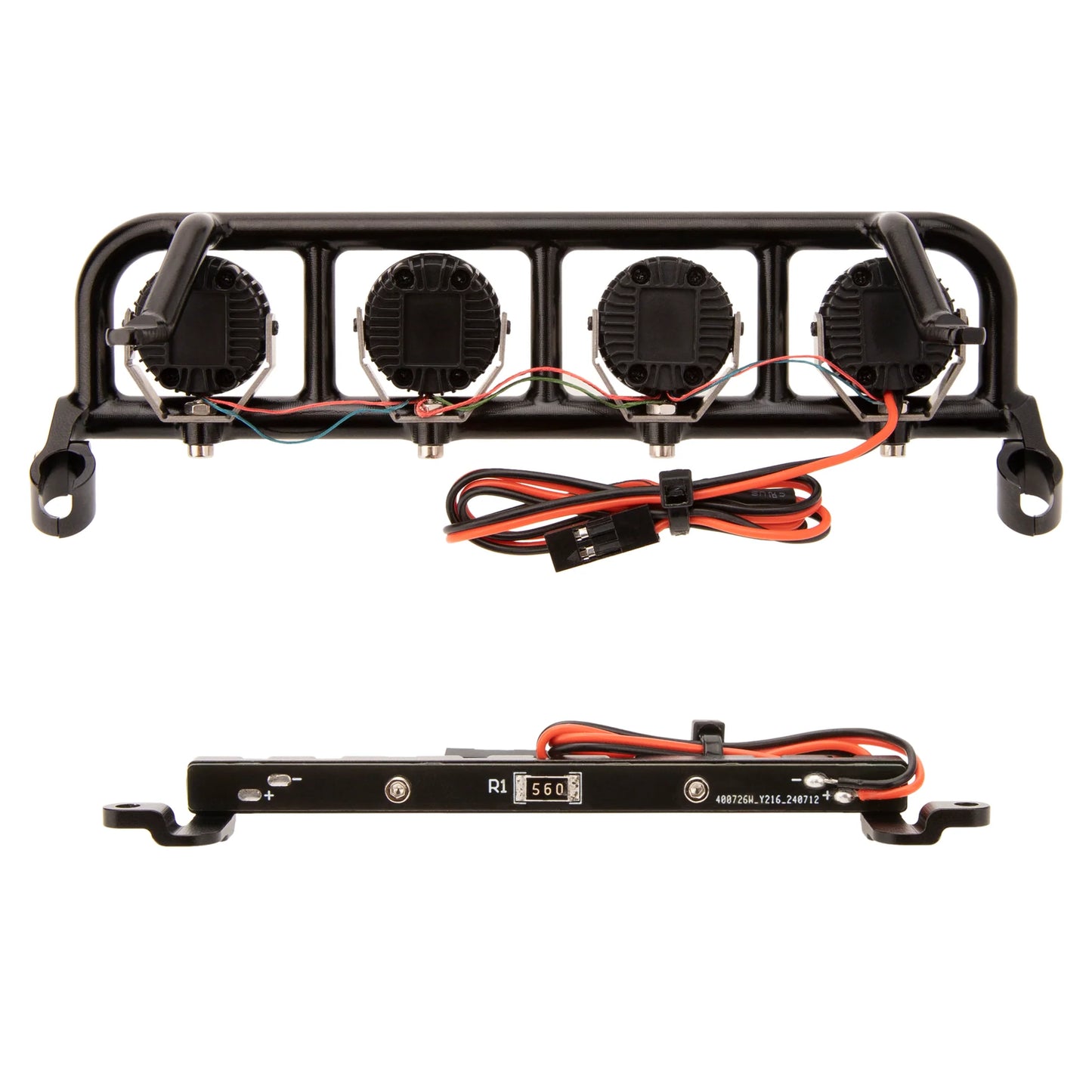 MEUS-H10-02 MEUS Racing RC LED Round Roof Light & High Mounted Tail Light For 1/10 Vanquish H10 Optic Upgrade Parts H10 Light set