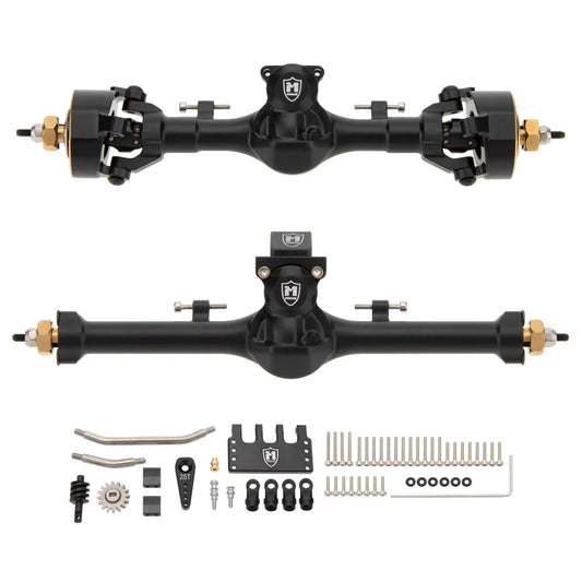 MEUS Racing SCX24 Metal V3 Isokinetic Axles +9MM with 3-Section CVD for Axial 1/24 SCX24