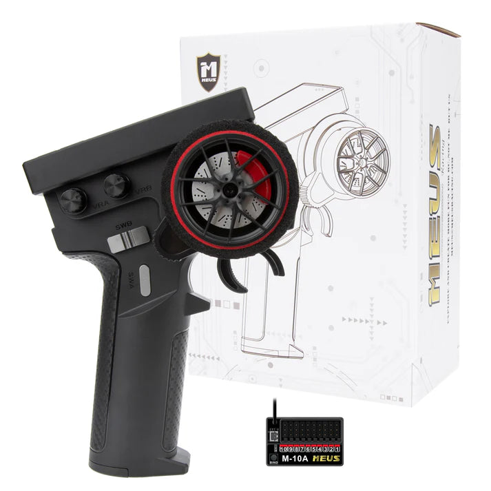 MEUS Racing ME-10B RC Transmitter 8CH 2.4GHz & Receiver with Coach Mode for 1/8 1/10 1/18 1/24 TRX4 TRX4M SCX10 SCX24