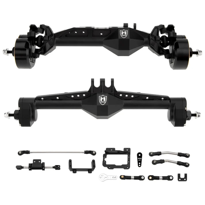 MEUS Racing MEUS-UTB19-88 CHEAT CODE V2 Capra 1.9 Isokinetic Portal Axles black – Silver front and rear axles