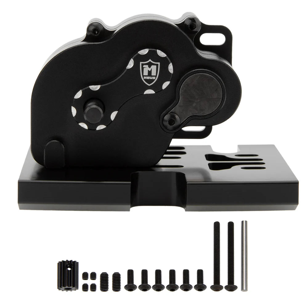 MEUS Racing LCG 12:1 Ratio Metal Gearbox Complete Transmission for 1/10 Axial SCX10