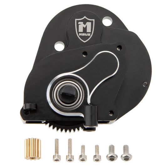 MEUS-SCX24-KY1011 MEUS Racing SCX24 Brushless Transmission Aluminum Complete Gearbox for 1/24 SCX24 AX24 – Black