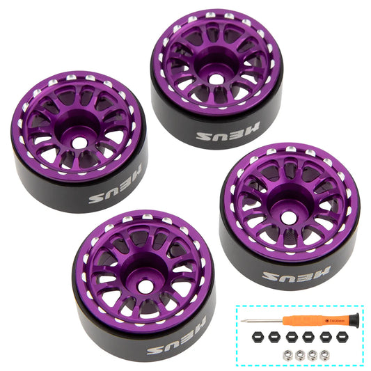MEUS Racing 0.7-inch Beadlock Wheels Rims Deep-Dish Wheel for 1/30 Axial SCX30 1/32 Redcat Ascent-32 RC Crawler