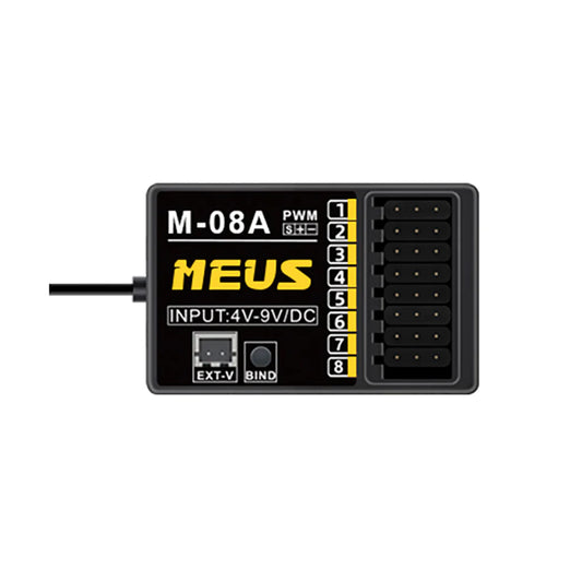 MEUS Racing ME-8A 8CH 2.4GHz RC Transmitter with M-08A Receiver for SCX24 TRX4M SCX10 TRX-4 RC Models