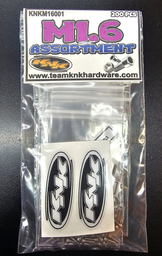 M1.6 Stainless Assortment Pack (200 pcs)
