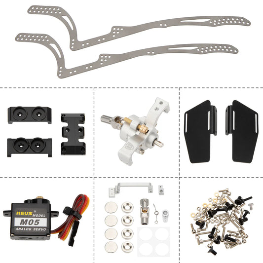MEUS-SCX24-22 MEUS Racing Titanium LCG MD24 Chassis/ MD24 Dig Chassis Drive Shafts & Chassis Links for Axial 1/24 SCX24 – MD24 Dig Chassis