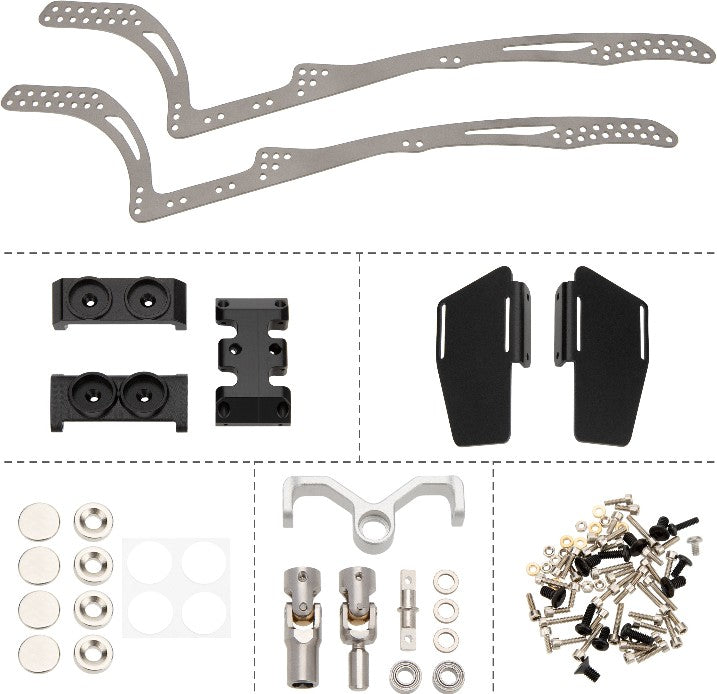 MEUS-SCX24-23 MEUS Racing Titanium LCG MD24 Chassis/ MD24 Dig Chassis Drive Shafts & Chassis Links for Axial 1/24 SCX24 – MD24 Chassis