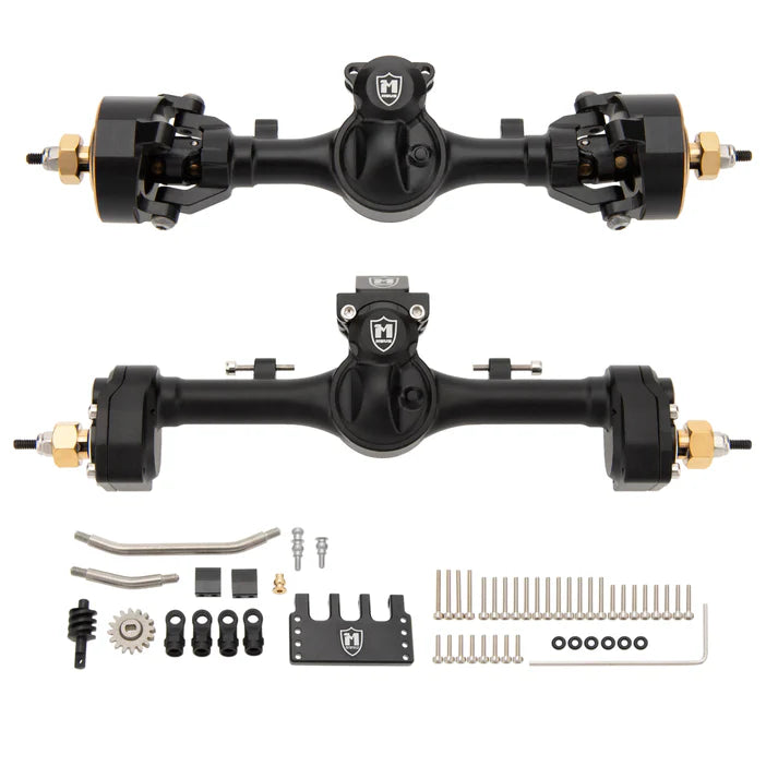 MEUS Racing Mullet Setup SCX24 Metal V2 Isokinetic Front Axle & Portal Rear Axle for Axial 1/24 SCX24 RC Crawler