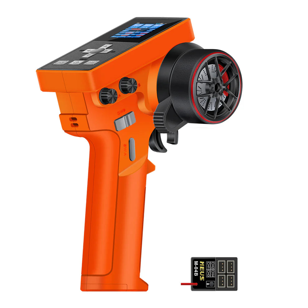 MEUS-01-6026 MEUS Racing ME-8B RC Transmitter with M-04B Receiver-Black/Orange