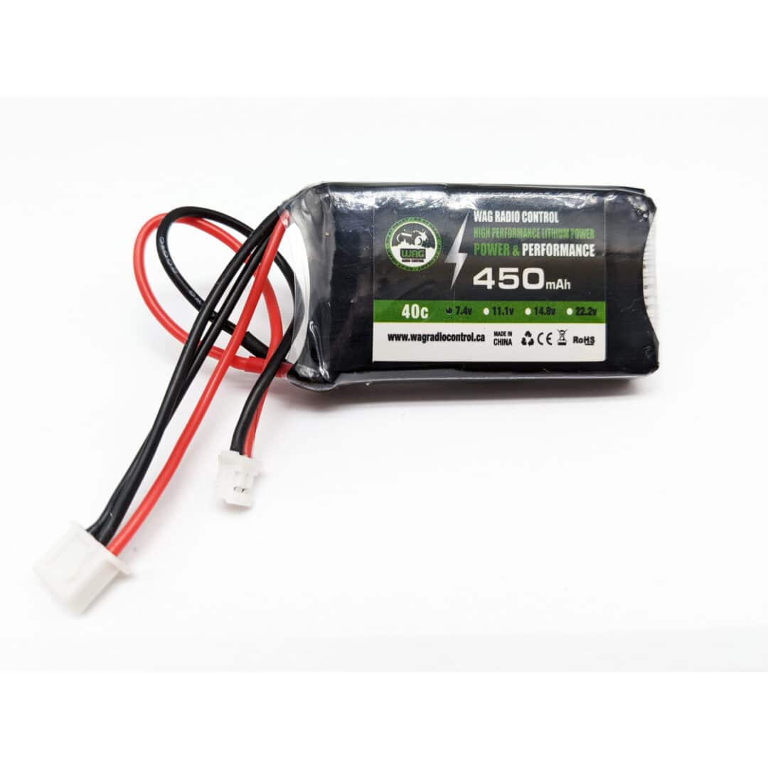 2S 7.4v 450mAh 40C PH2.0 LiPo Battery (WAGB2S4.540SPH)