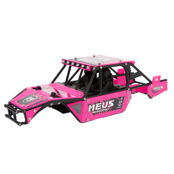 MEUS Racing SCX24 Mantis Roll Cage Body Shell Chassis Kit for 1/24 Axial SCX24 C10 Bronco Wrangler