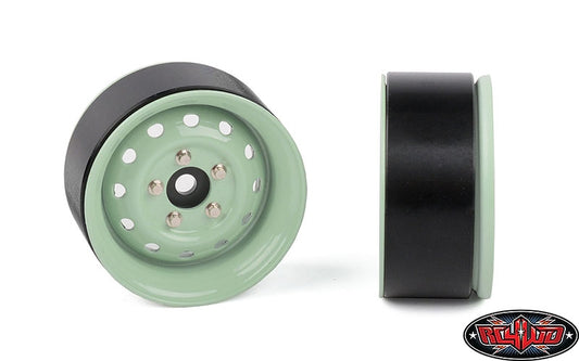 RC4WD Heritage Edition Stamped Steel 1.9 Wheels (Grasmere Green) (4)