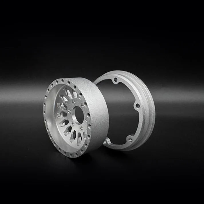 1.9 "SHIELD" ALUMINUM "DEEP DISH" BEADLOCK WHEELS w/Hubs (2)