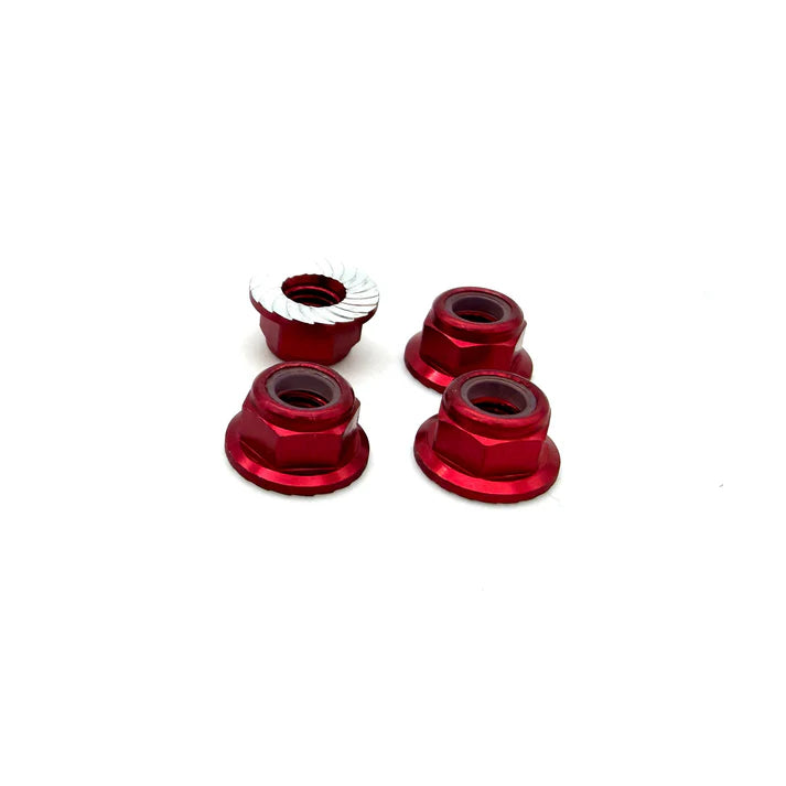 REEFS 5mm Aluminum Flanged & Serrated Lock Nuts (7 Color options)