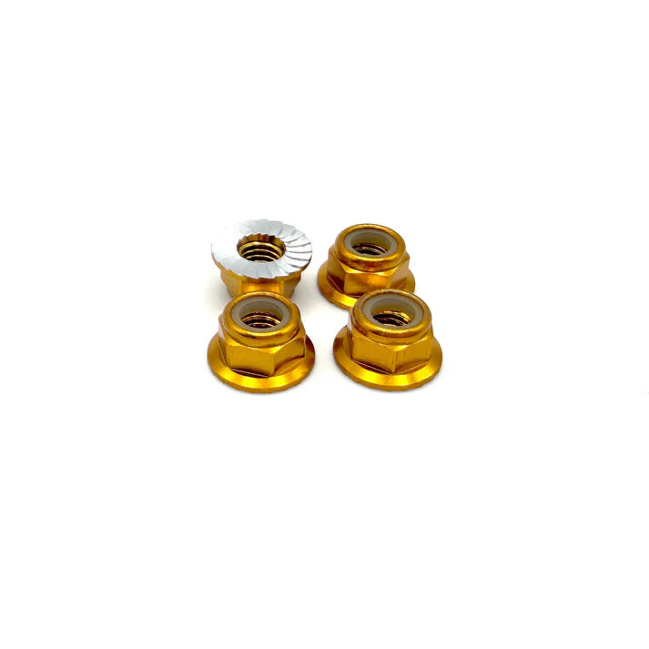 REEFS 5mm Aluminum Flanged & Serrated Lock Nuts (7 Color options)