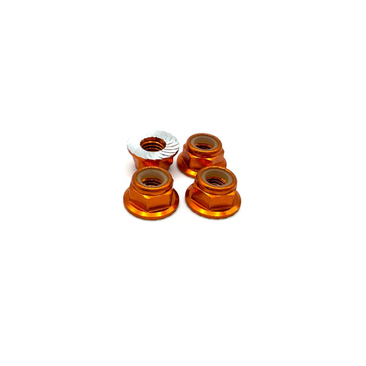 REEFS 5mm Aluminum Flanged & Serrated Lock Nuts (7 Color options)