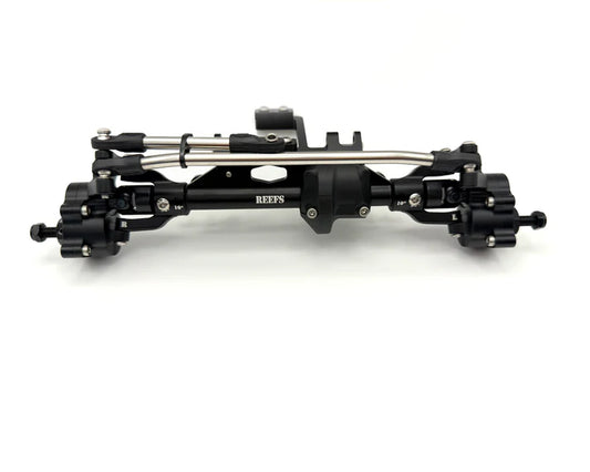 REEFS XP199 Aluminum Portal Front Axle Set (Black) #REEFS298