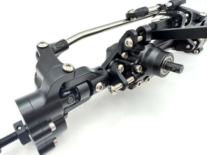 REEFS XP199 Aluminum Portal Front Axle Set (Black) #REEFS298