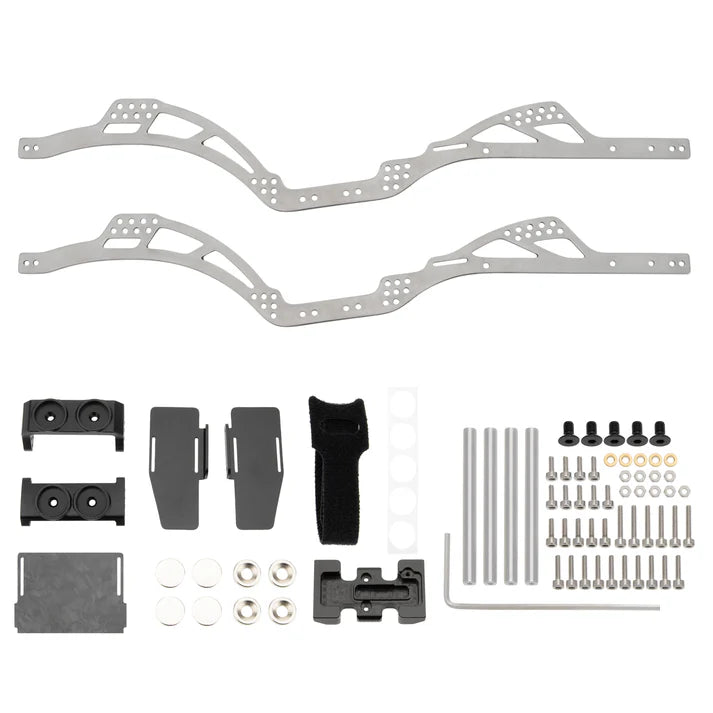 MEUS Racing SCX24 LCG TC4 Titanium Chassis Frame for 1/24 SCX24 C10 Deadbolt Bronco Wrangler