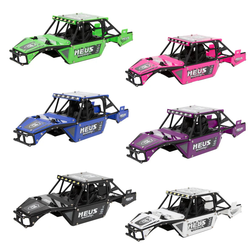 MEUS Racing SCX24 Mantis Roll Cage Body Shell Chassis Kit for 1/24 Axial SCX24 C10 Bronco Wrangler