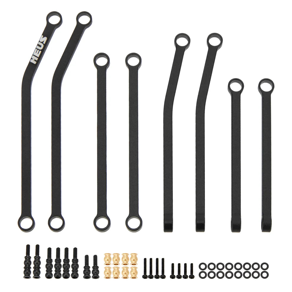 MEUS Racing SCX30 Links High Clearance Chassis Links for 1/30 Axial SCX30 Upgrades black/silver