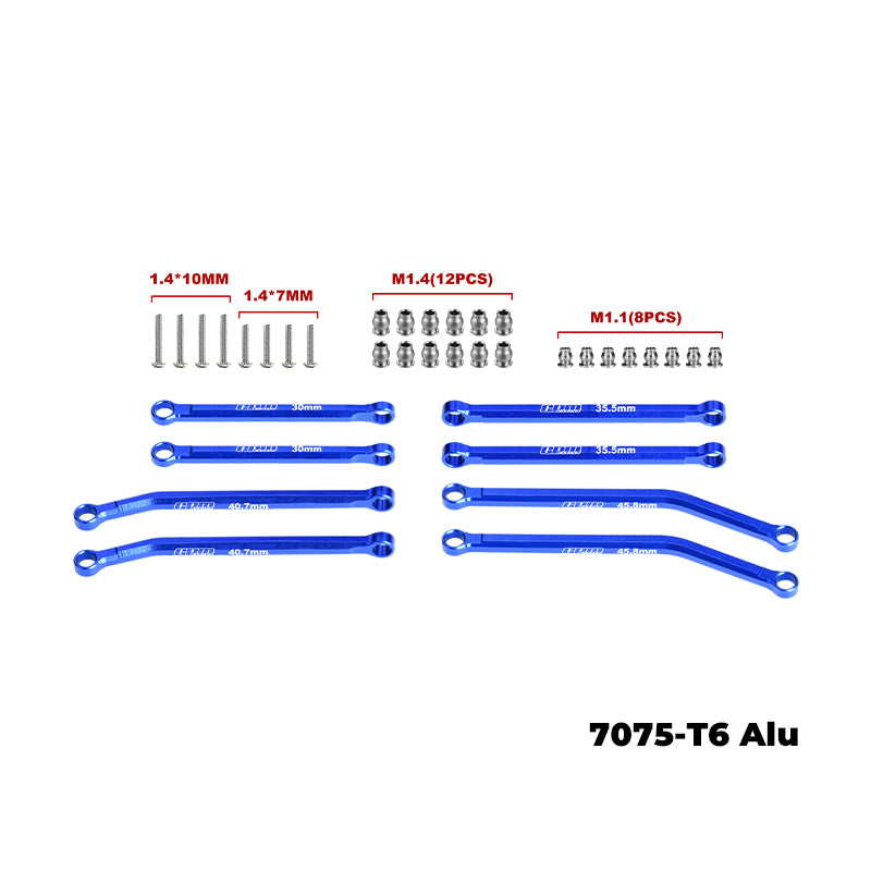 7075-T6 ALLOY FRONT & REAR LINK SET for SCX30