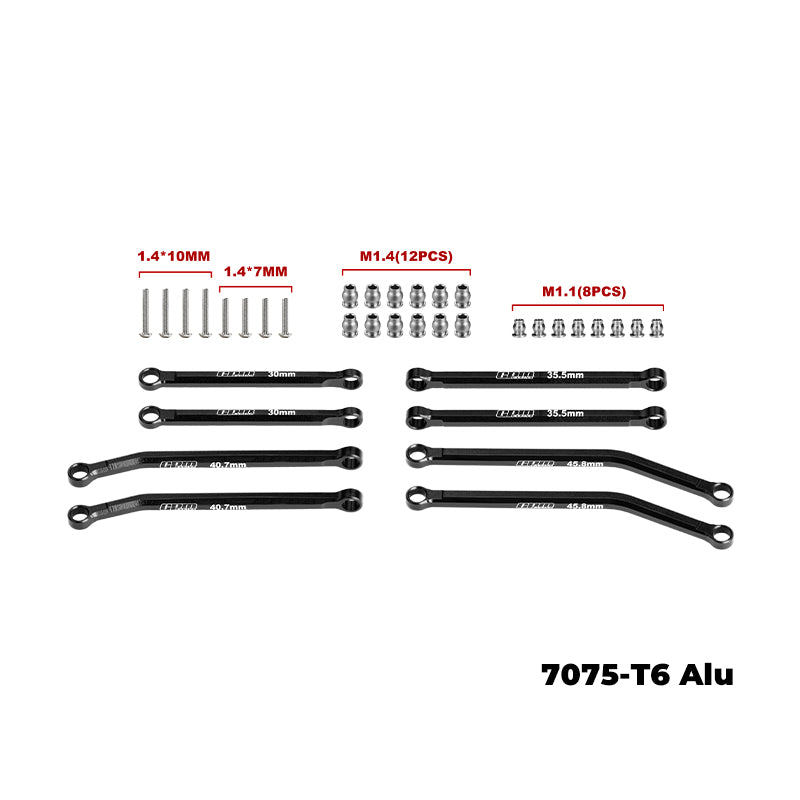 7075-T6 ALLOY FRONT & REAR LINK SET for SCX30