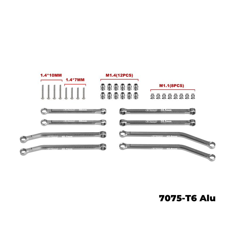 7075-T6 ALLOY FRONT & REAR LINK SET for SCX30