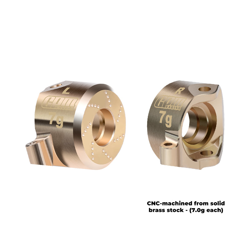 BRASS FRONT STEERING BLOCKS (STEERING KNUCKLES) (7g)