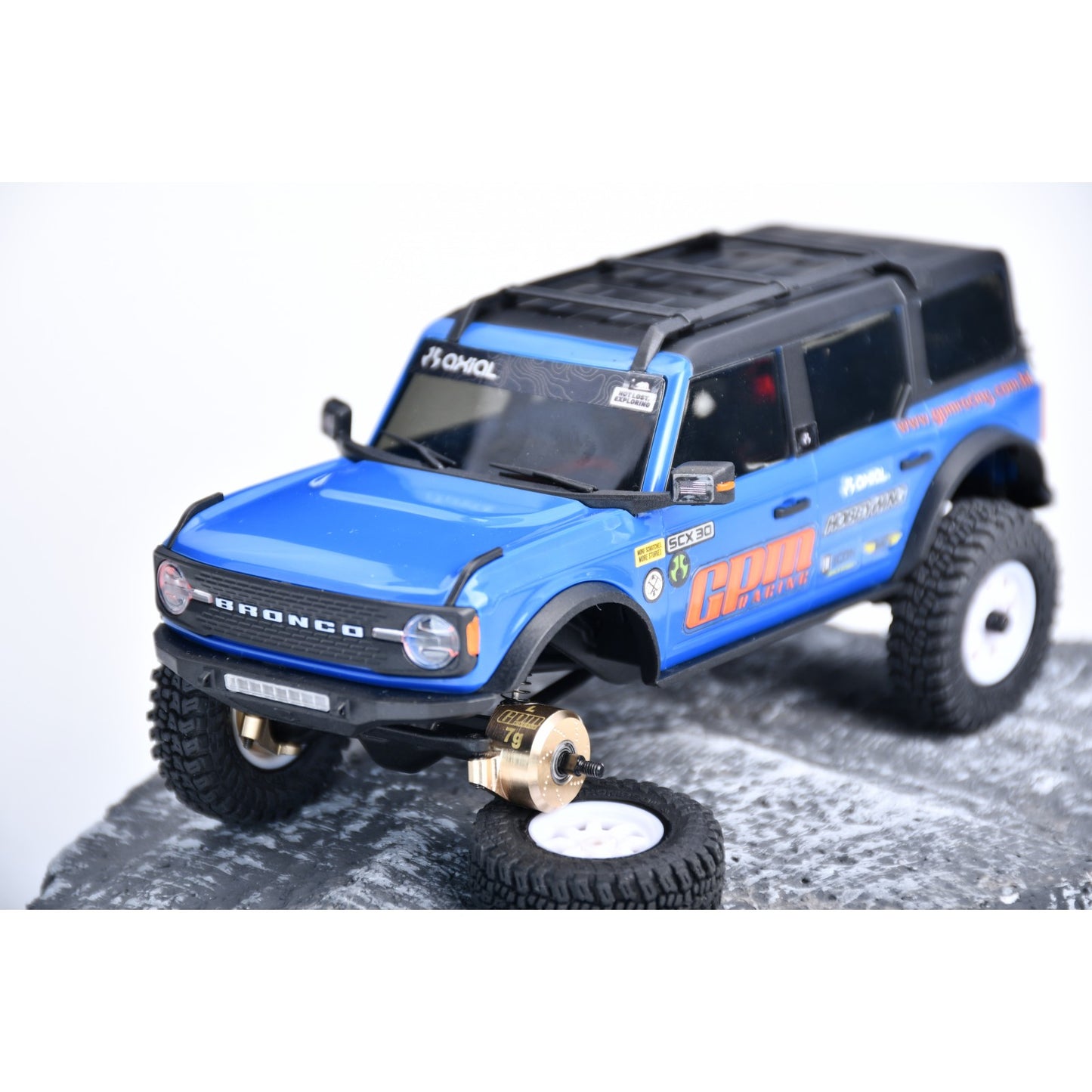 BRASS FRONT STEERING BLOCKS (STEERING KNUCKLES) (7g)