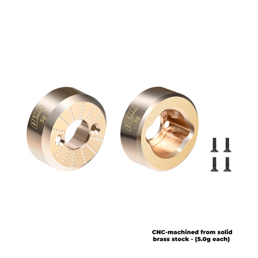 2PCS BRASS REAR (5G) HUBS FOR SCX30