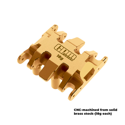 BRASS CENTER GEAR BOX MOUNT SKID PLATE (18G) FOR SCX30