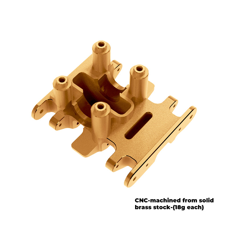 BRASS CENTER GEAR BOX MOUNT SKID PLATE (18G) FOR SCX30