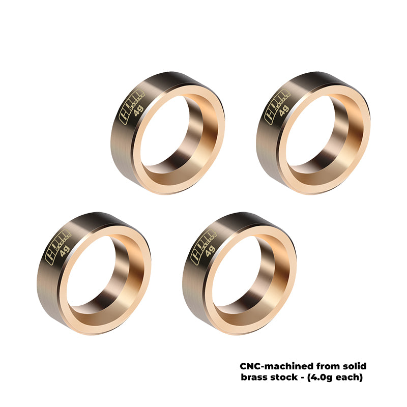 4PCS BRASS WHEEL WEIGHTS (4G) FOR SCX30
