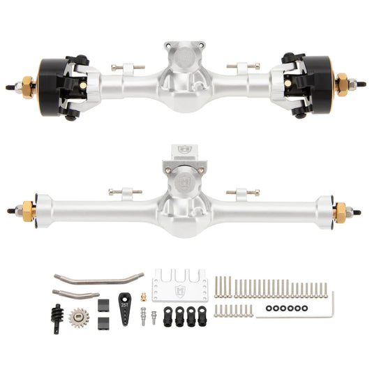 MEUS Racing SCX24 Metal V3 Isokinetic Axles +9MM with 3-Section CVD for Axial 1/24 SCX24
