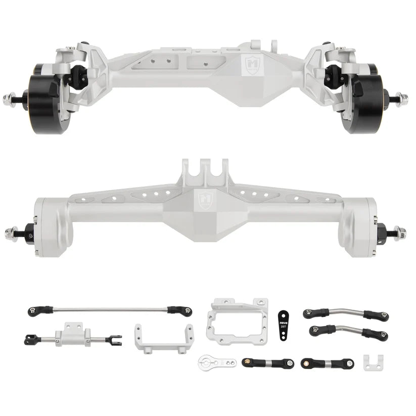 MEUS Racing MEUS-UTB19-88 CHEAT CODE V2 Capra 1.9 Isokinetic Portal Axles black – Silver front and rear axles