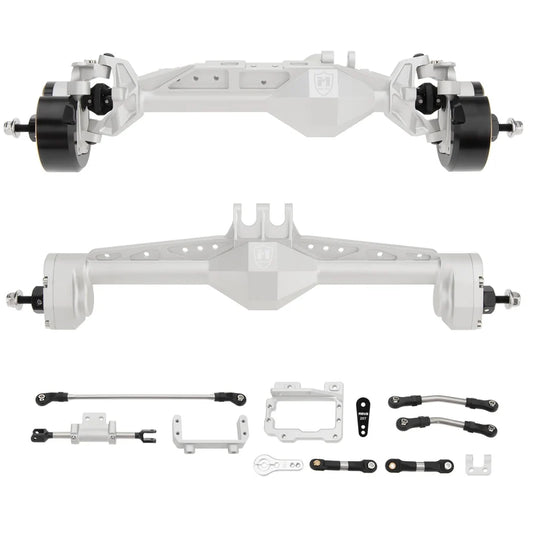 MEUS Racing MEUS-UTB19-88 CHEAT CODE V2 Capra 1.9 Isokinetic Portal Axles black – Silver front and rear axles