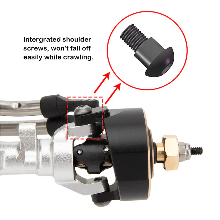 MEUS Racing Mullet Setup SCX24 Metal V2 Isokinetic Front Axle & Portal Rear Axle for Axial 1/24 SCX24 RC Crawler