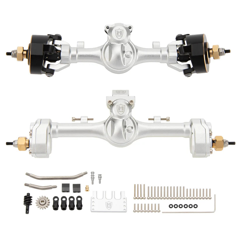 MEUS Racing Mullet Setup SCX24 Metal V2 Isokinetic Front Axle & Portal Rear Axle for Axial 1/24 SCX24 RC Crawler