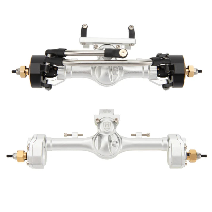 MEUS Racing Mullet Setup SCX24 Metal V2 Isokinetic Front Axle & Portal Rear Axle for Axial 1/24 SCX24 RC Crawler