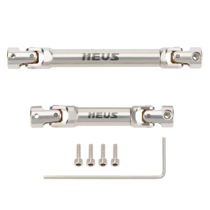 MEUS Racing Stainless Steel Drive Shafts with D-Shaped Hole For 1/24 SCX24 Jeep Gladiator Power Wagon