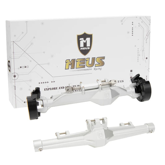 MEUS Racing Metal Front Rear Straight Axles Housings with Brass Steering knuckles & Servo Mount for 1/10 Vanquish H10 Optic