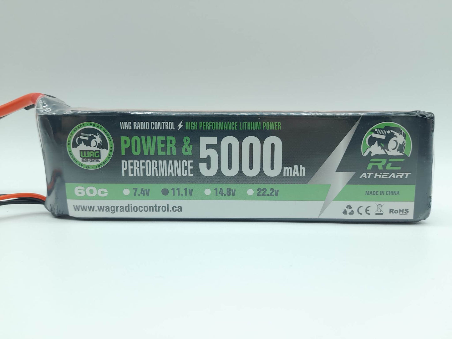 Batterie LiPo 11.1v 5000mAh 60C XT60 (WAGB3S5060SX6) (TLP11)