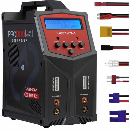 Venom 0685 Pro Duo chargeur double de batteries LiPo & NiMH 2S-6S 2x7A 2x60W AC (VEN0685)