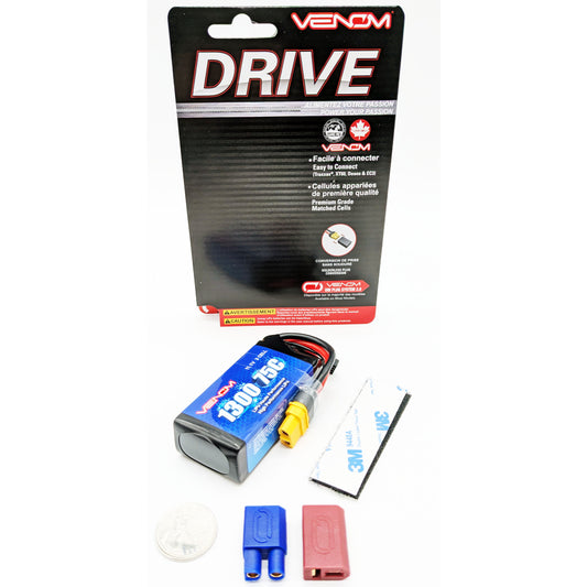 Venom 45075 batterie LiPo 3S 11.1V 1300mAh 75C UNI 2.0 (Deans/EC3/XT60) (VEN45075)