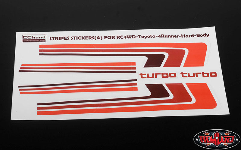 RC4WD Retro Body Stripes for 1985 Toyota 4Runner Hard Body