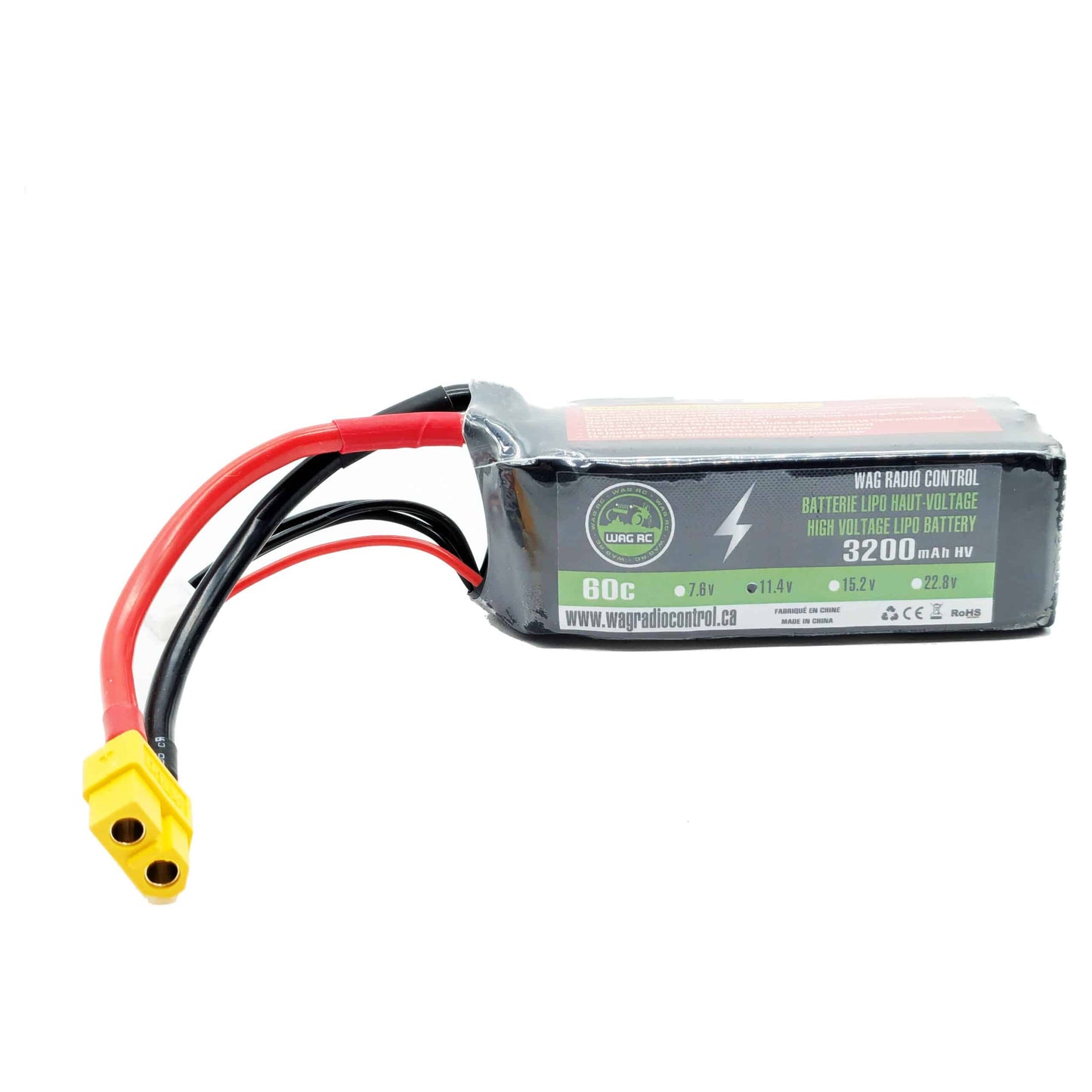 Batterie Lipo 3S 11.4V HV 3200mAh 60C XT60 (WAGB3S3260SX6)